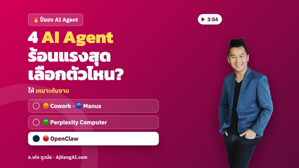 ปกบทความ: 4 AI Agent ร้อนแรงสุด เลือกตัวไหน?