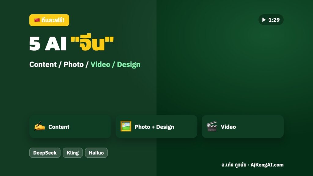 ปกบทความ: 5 AI "จีน"