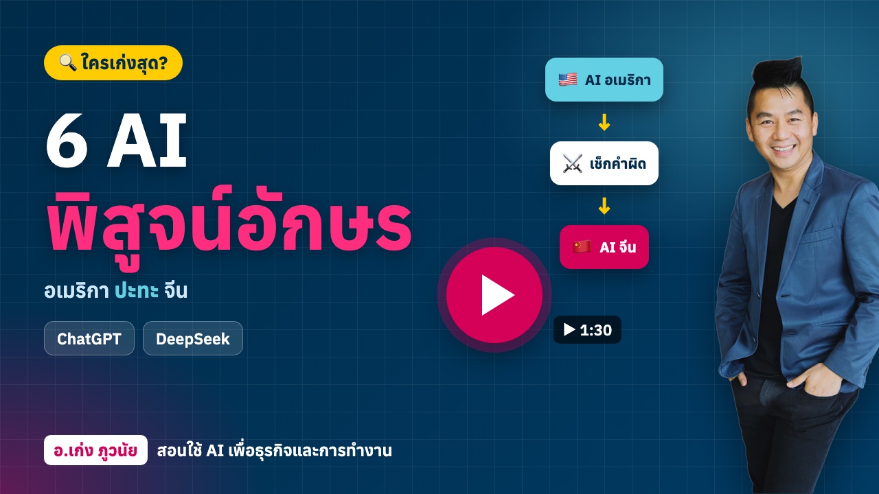 6 AI พิสูจน์อักษร อเมริกา ปะทะ จีน ใครเช็กคำผิดเก่งที่สุด