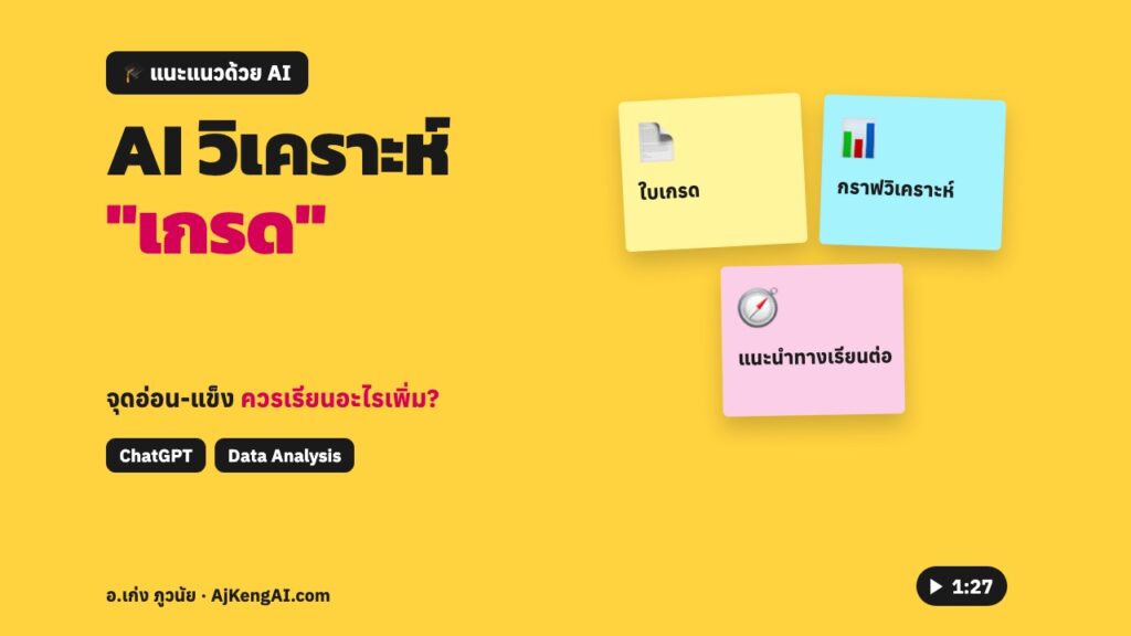 ปกบทความ: AI วิเคราะห์ "เกรด"