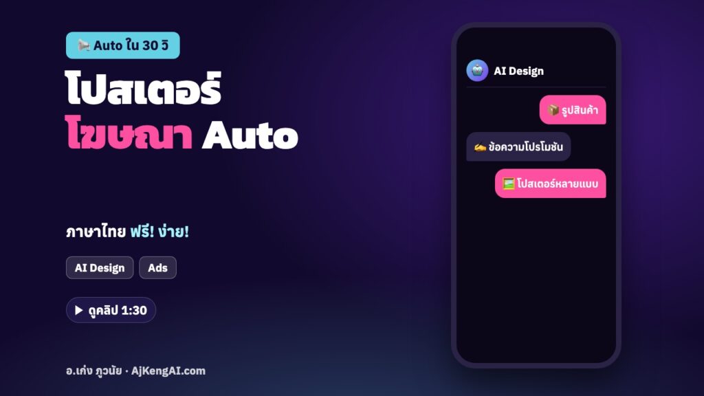 ปกบทความ: โปสเตอร์ โฆษณา Auto