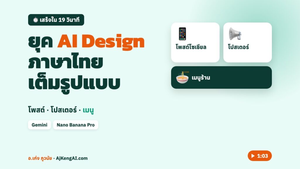 ปกบทความ: ยุค AI Design ภาษาไทย เต็มรูปแบบ