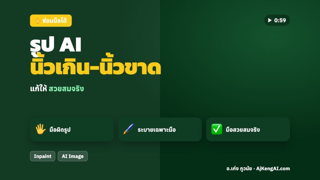 ปกบทความ: รูป AI นิ้วเกิน-นิ้วขาด