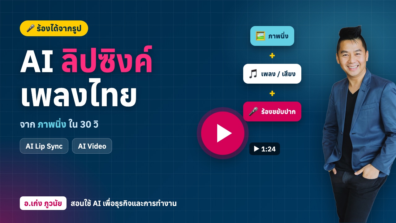 AI "ลิปซิงค์" เพลงไทย จากภาพนิ่ง ฟรี! ง่าย! ใน 30 วินาที