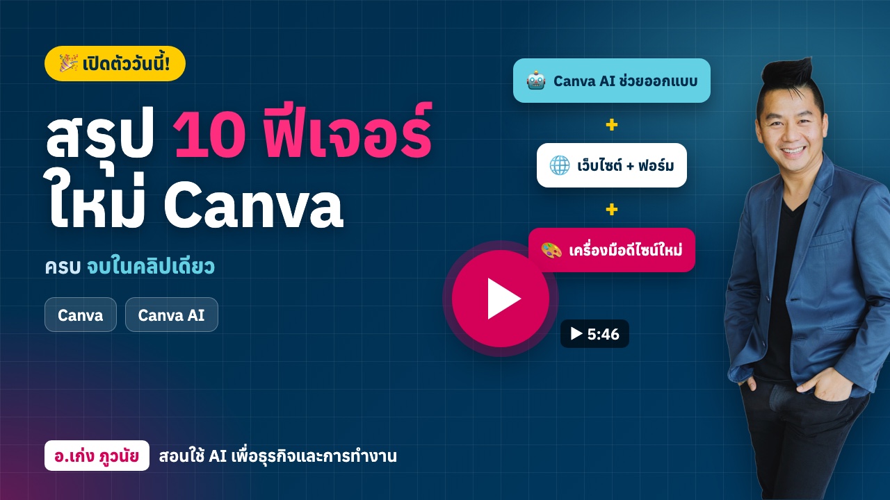 สรุป 10 ฟีเจอร์ใหม่ Canva เปิดตัววันนี้! เด็ด ครบ จบในคลิปเดียว
