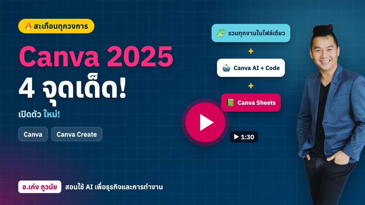 ใหม่! Canva 2025 เปิดตัว 4 จุดเด็ด! สะเทือนทุกวงการแน่