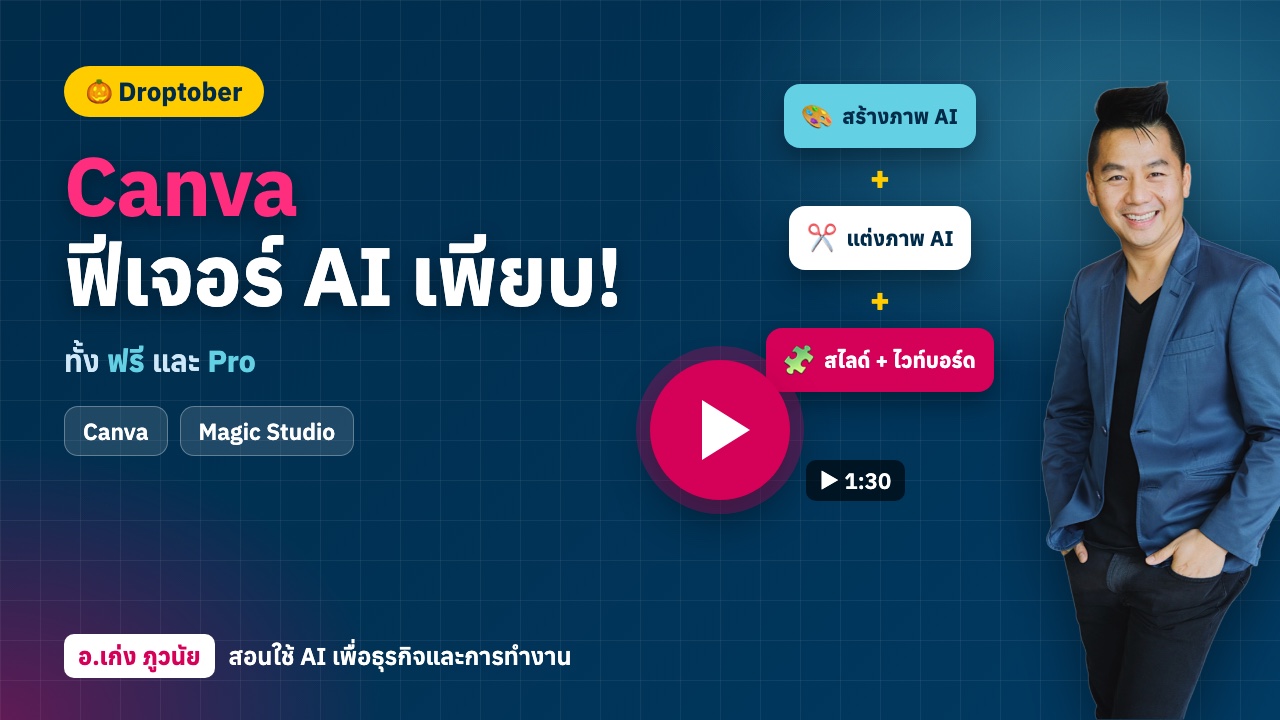 ใหม่! Canva Droptober สรุปฟีเจอร์เด็ด AI ทั้งเวอร์ชันฟรีและโปร เพียบ!