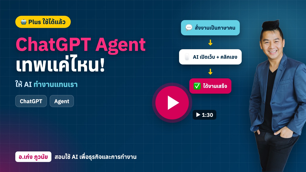 ใหม่! ChatGPT Agent เทพแค่ไหน! คนไทยใช้ Plus จัดเลย