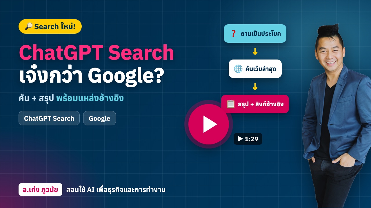 เลิกใช้ Google Search มาใช้ ChatGPT Search ใหม่! เจ๋งกว่าจริงไหม?