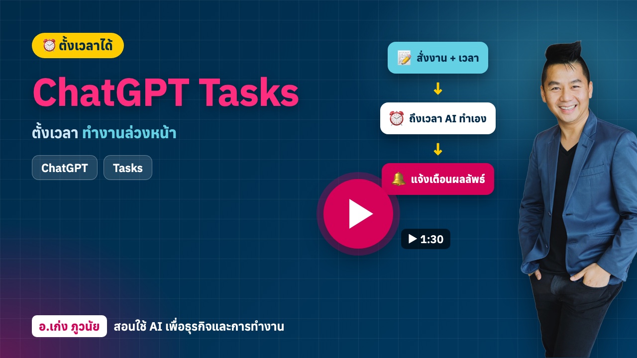 ใหม่! ChatGPT Tasks ตั้งเวลาทำงานล่วงหน้าได้ จุดเริ่มต้น AI Agent