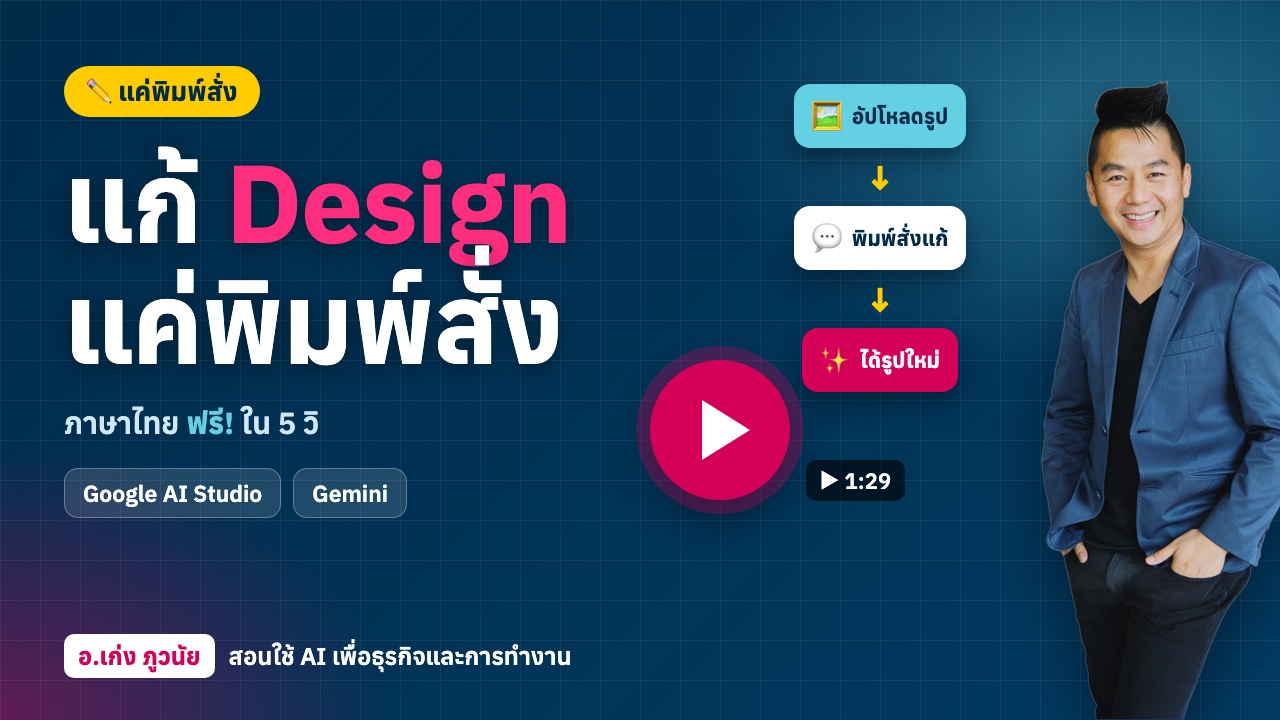 แก้ Design แค่พิมพ์สั่ง ภาษาไทย ฟรี! ง่าย! ใน 5 วินาที
