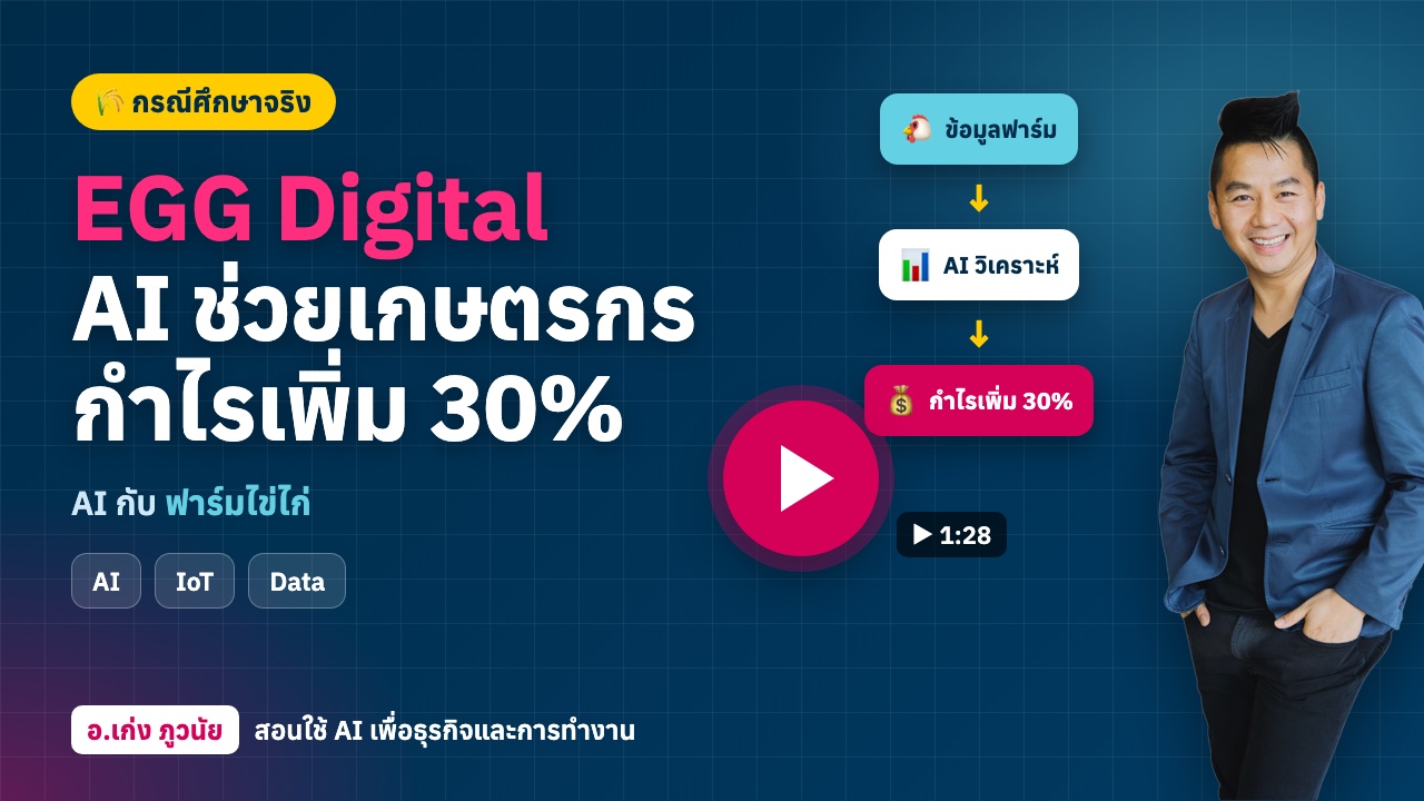 EGG Digital บวกพลัง AI เกษตรกรไทยกำไรเพิ่ม 30% กรณีศึกษาการใช้ AI กับฟาร์มไข่ไก่