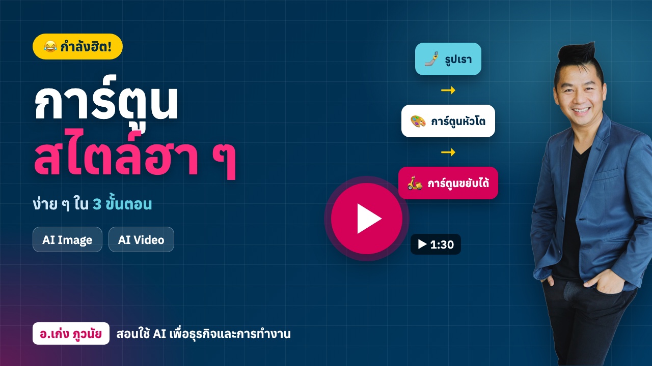 สร้างการ์ตูน "สไตล์ฮา ๆ" กำลังฮิต! ภาษาไทย ง่าย ๆ ใน 3 ขั้นตอน