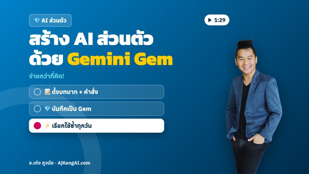 ปกบทความ: สร้าง AI ส่วนตัว ด้วย Gemini Gem
