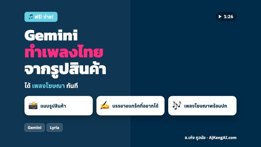 ปกบทความ: Gemini ทำเพลงไทย จากรูปสินค้า