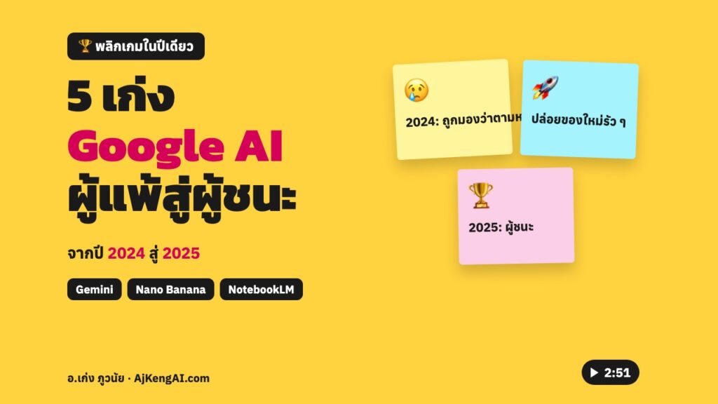 ปกบทความ: 5 เก่ง Google AI ผู้แพ้สู่ผู้ชนะ