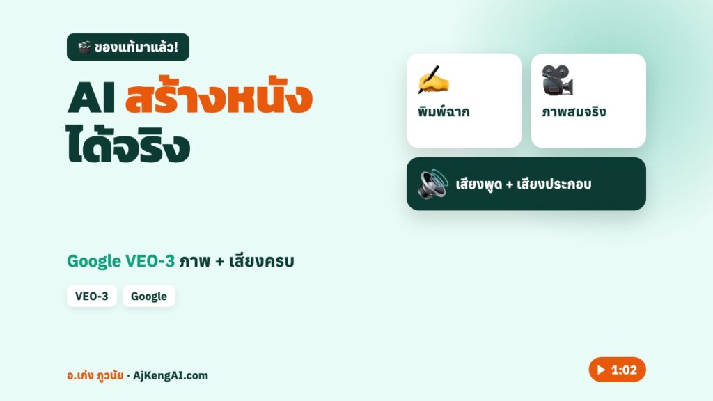 ปกบทความ: AI สร้างหนัง ได้จริง