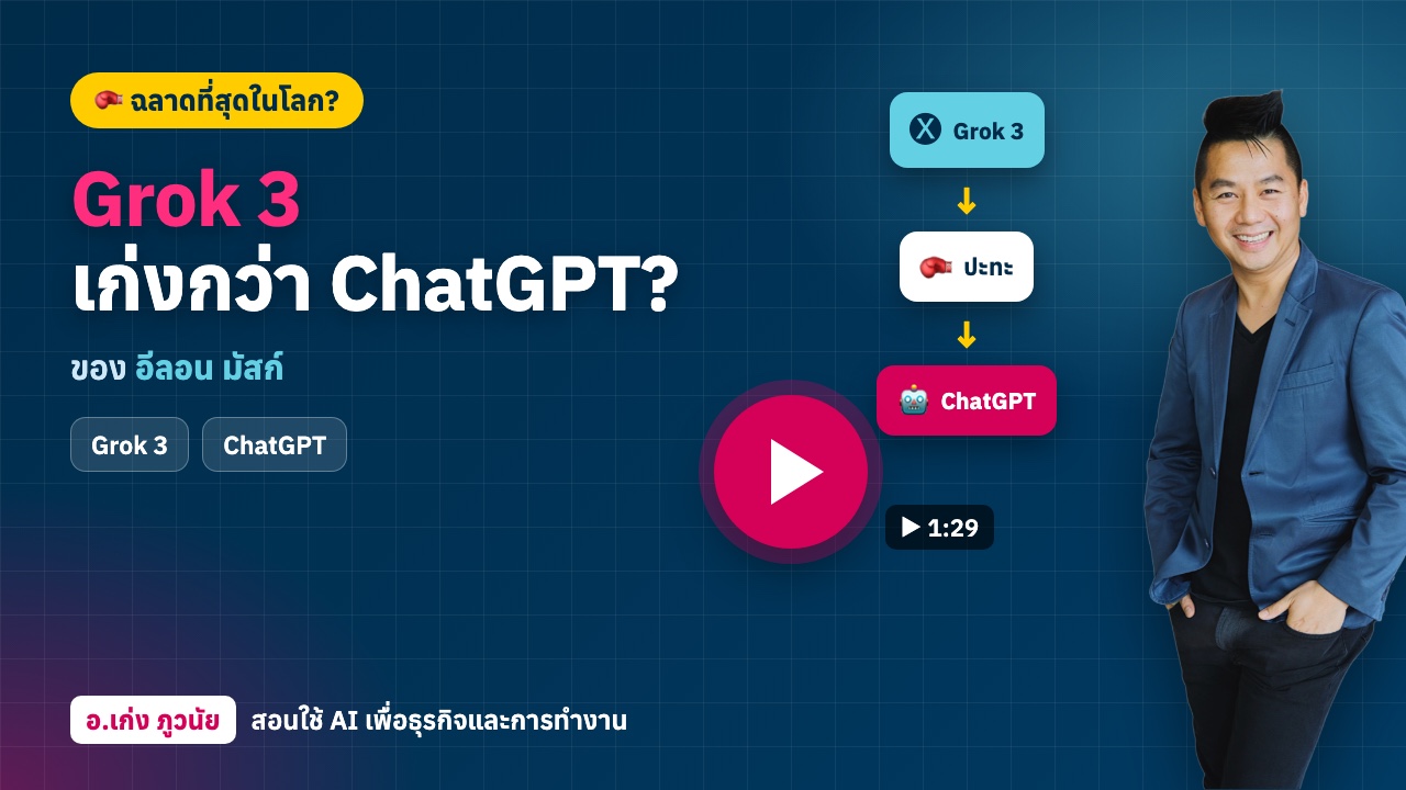 ใหม่! Grok 3 ของอีลอน มัสก์ เก่งกว่า ChatGPT จริงไหม? เคลมว่า "ฉลาดที่สุดในโลกตอนนี้"