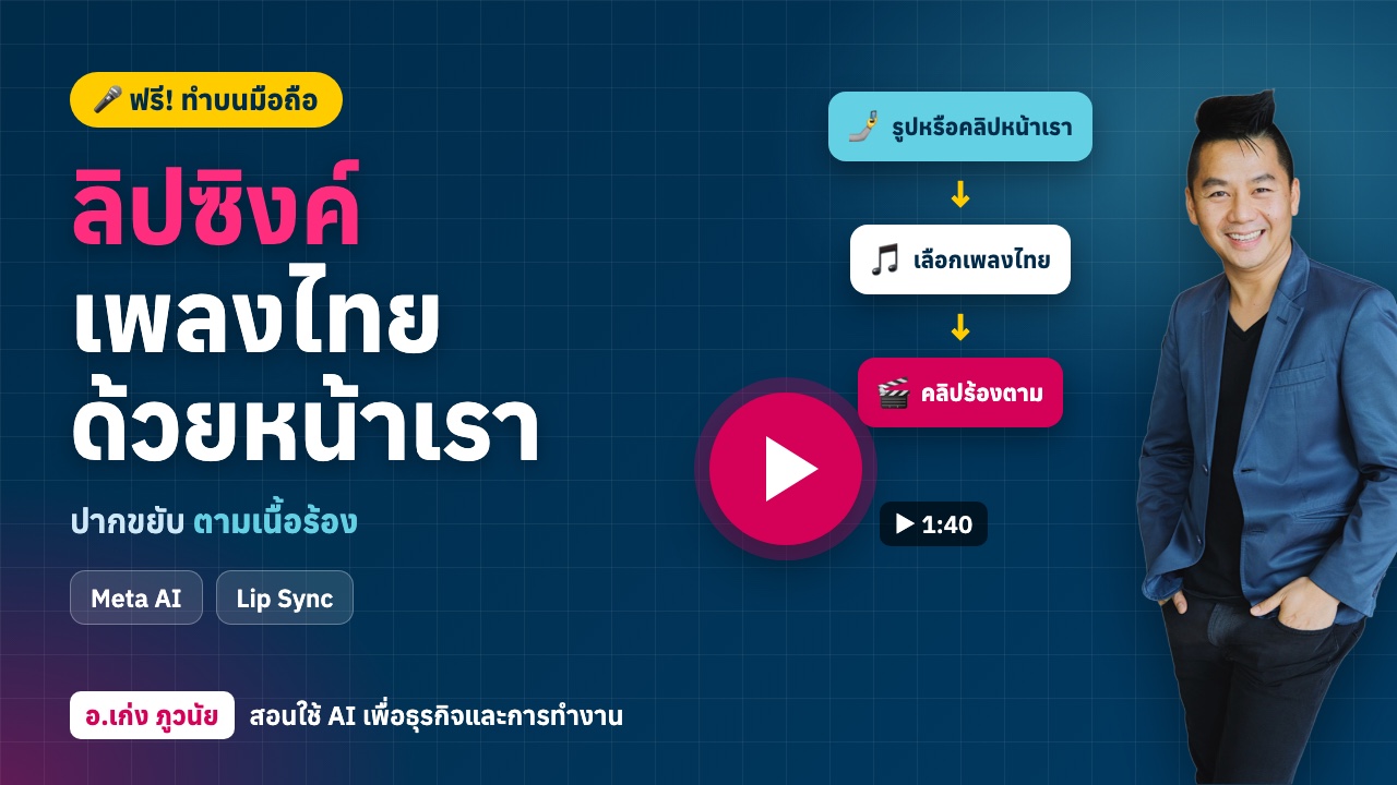 ลิปซิงค์ “เพลงไทย” ด้วย “หน้าเรา” ฟรี! ง่าย! ทำได้บนมือถือ