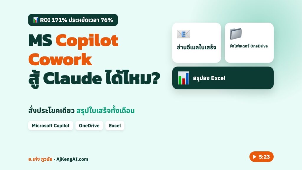 ปกบทความ: MS Copilot Cowork สู้ Claude ได้ไหม?