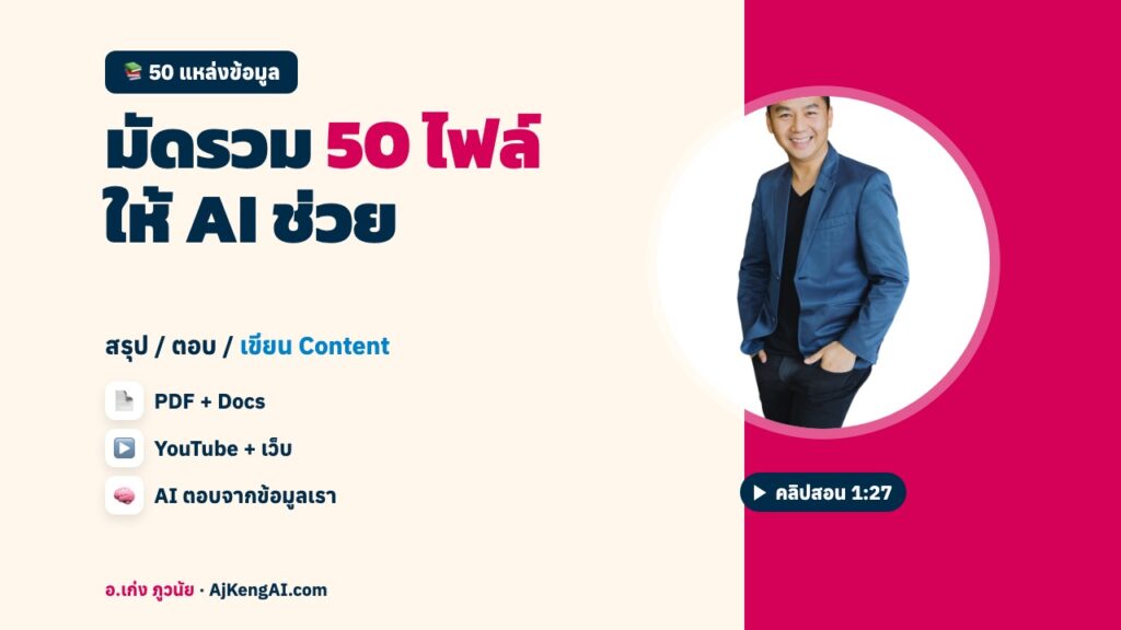 ปกบทความ: มัดรวม 50 ไฟล์ ให้ AI ช่วย