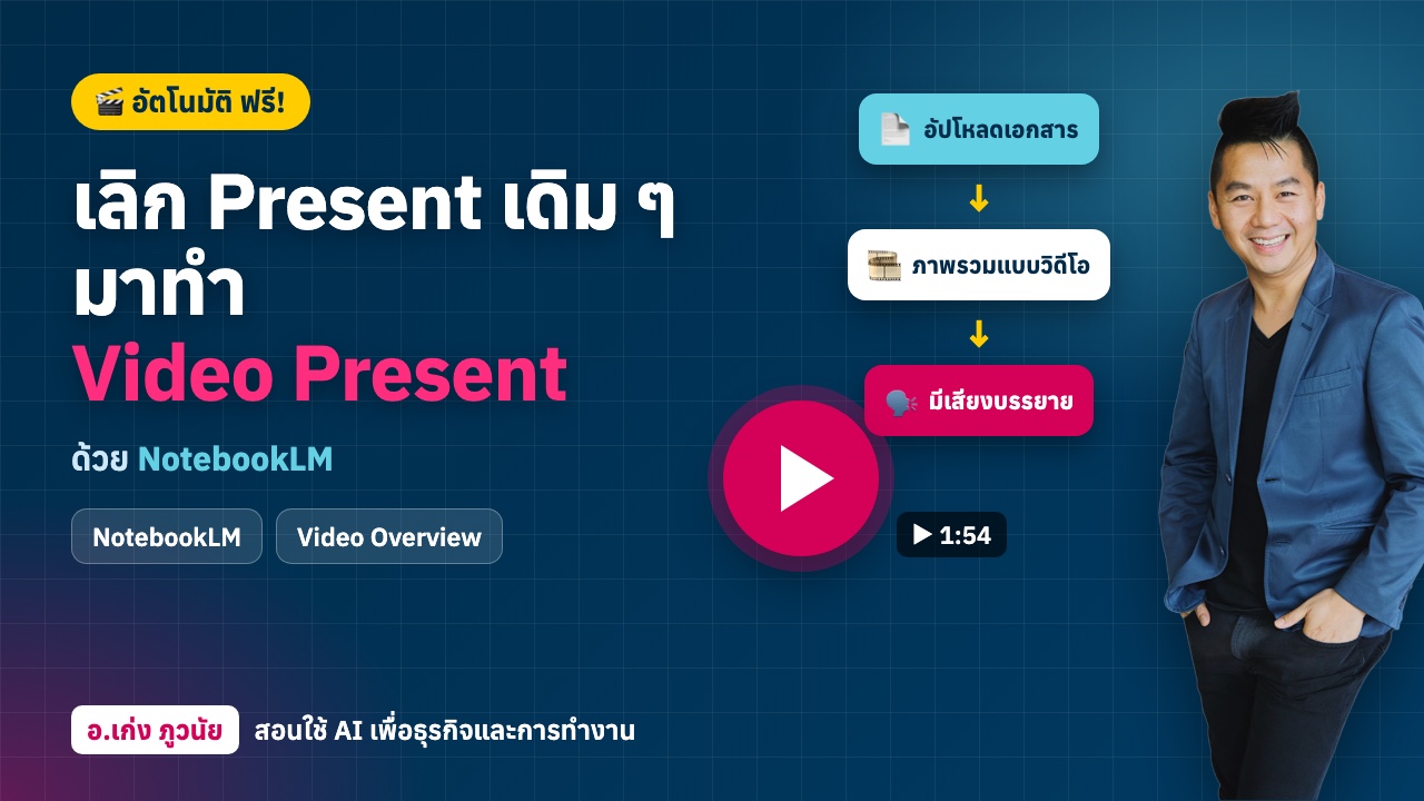 ใหม่! เลิก Present เดิม ๆ มาทำ Video Present อัตโนมัติ ฟรี! ด้วย NotebookLM