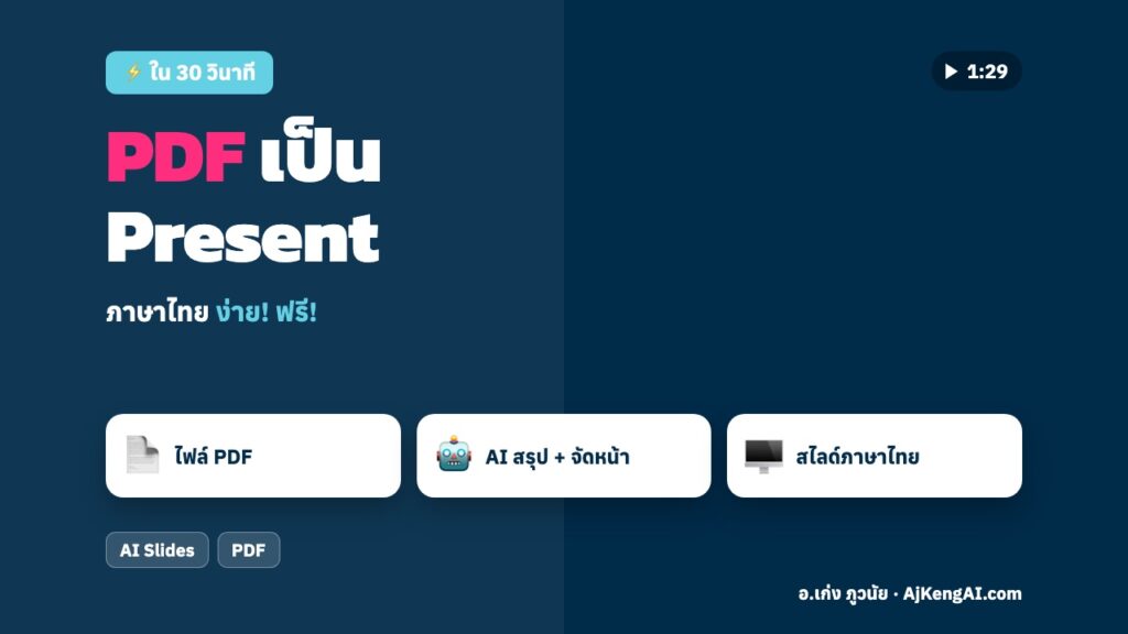 ปกบทความ: PDF เป็น Present