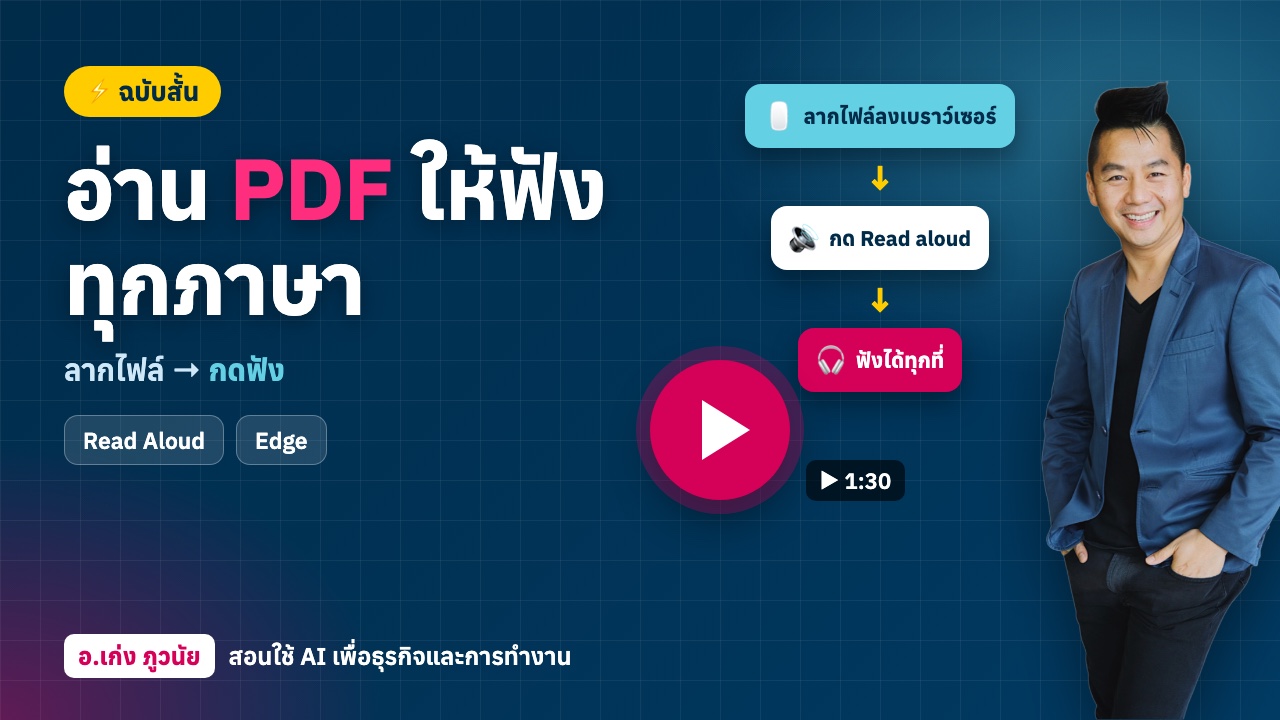 อ่านไฟล์ PDF ให้ฟัง และข่าว / Content ทุกภาษาทั่วโลก ฟรี! (ฉบับสั้น)