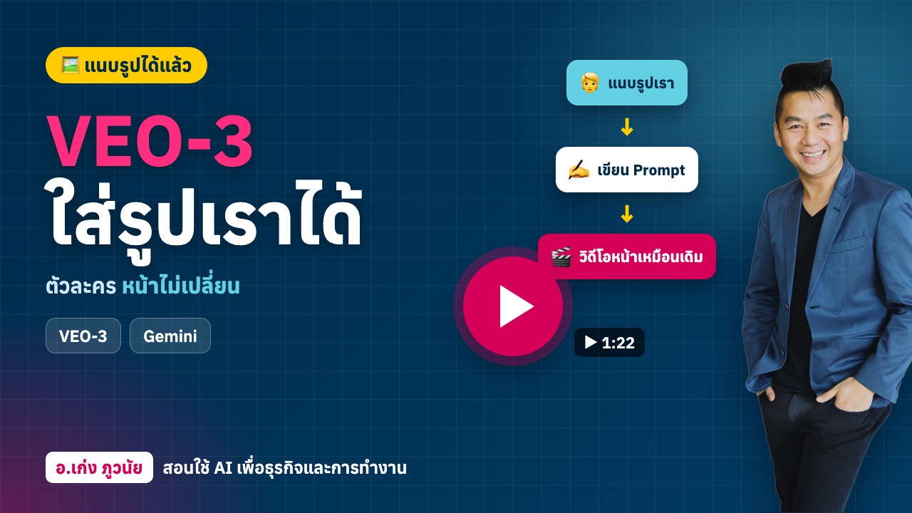 ใหม่! Google VEO-3 "แนบไฟล์ภาพเราได้" กำหนดตัวละครหน้าเหมือนเดิมได้แล้ว